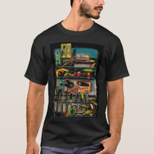 Camiseta T-Camisa da caixa de equipamento do vintage