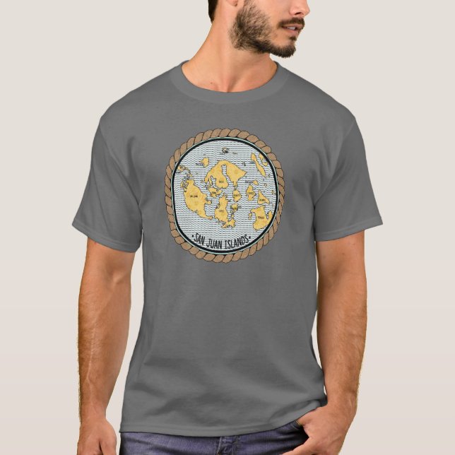 Camiseta T-camisa das ilhas de San Juan (Frente)