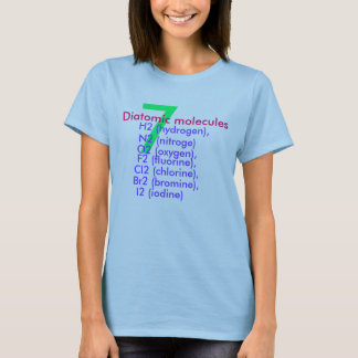 Camiseta t-camisa diatomic das moléculas