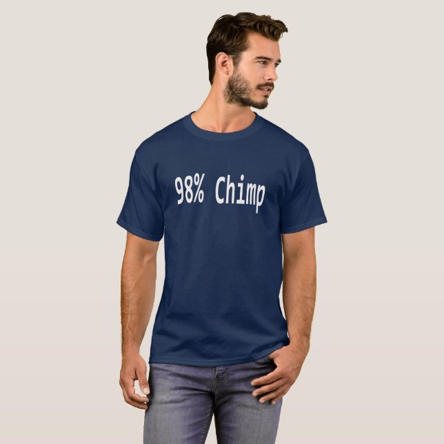 Camiseta T-Camisa do chimpanzé de 98% (Frente Completa)