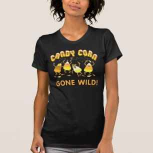 Camiseta T-Camisa do preto do milho de doces do Dia das