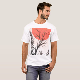 Camiseta T-camisa escura da floresta