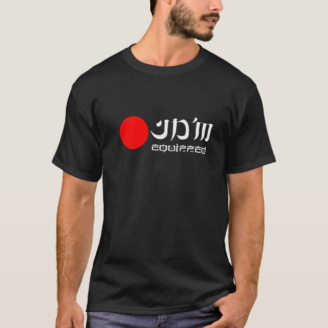 Camiseta T-camisa escura equipada JDM (Frente)