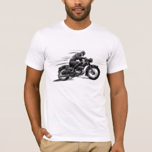 CAMISETA T-CAMISAS CLÁSSICAS DA IMAGEM DA MOTOCICLETA