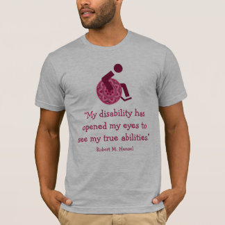 CAMISETA T CAMISTURA PARA PESSOAS COM DEFICIÊNCIA, DIA OU C
