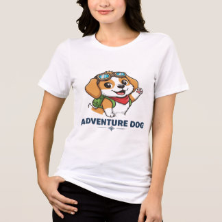 Camiseta-T-Cão-Aventura - Grão-Vinho-Cachorro