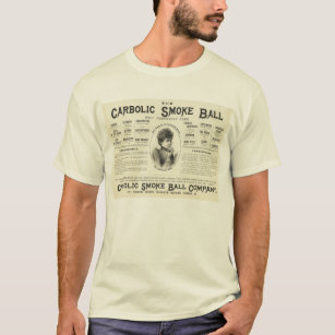 Camiseta T carbólico da bola de fumo do vintage