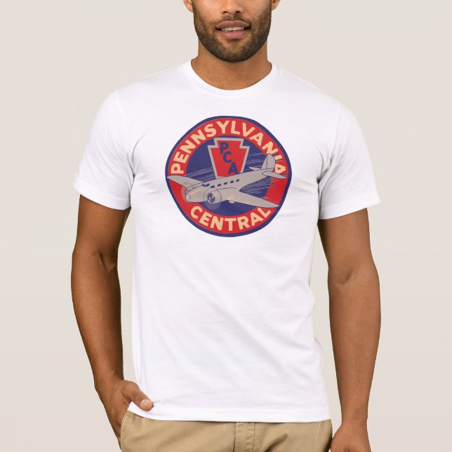 Camiseta T central das linhas aéreas de Pensilvânia (Frente)
