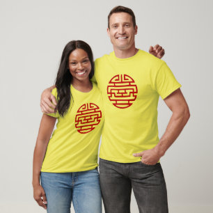 Camiseta T chinês da longevidade