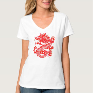 Camiseta T chinês do dragão