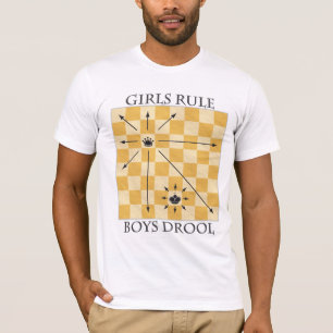 Camiseta T claro - meninas regra, Drool dos meninos