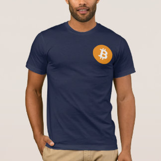 Camiseta T clássico de Bitcoin do marinho