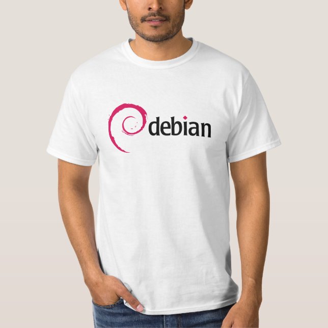Camiseta T clássico de Debian (Frente)