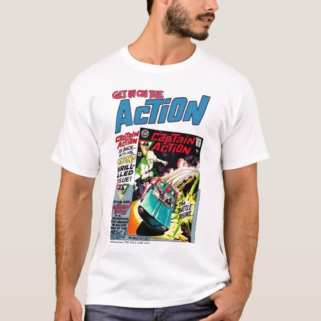 Camiseta T clássico do anúncio da ação (Frente)