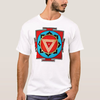 Camiseta T colorido branco de Kali Yantra