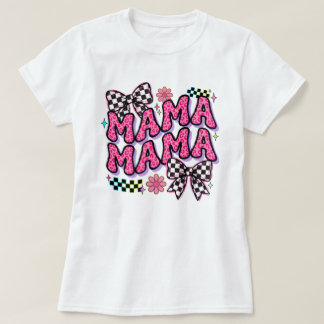 Camiseta T com Laço Xadrez Estampa de Leopardo Ros