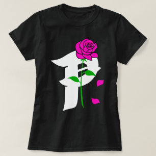 Camiseta T cor-de-rosa da menina de P