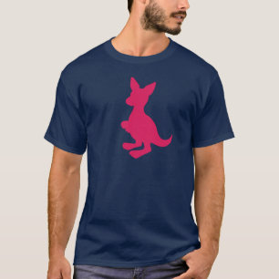 Camiseta T cor-de-rosa do Wallaby dos homens