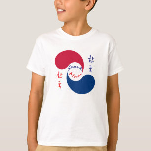 Camiseta T coreano do menino do homem de Seoul