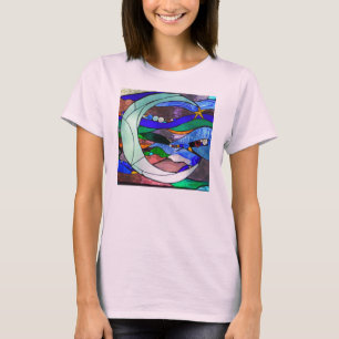 Camiseta T crescente da lua