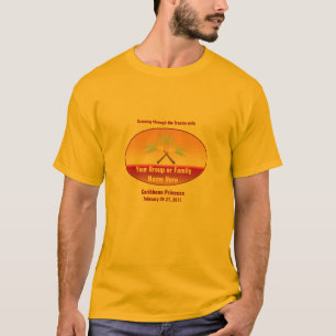 Camiseta T cruzado do cruzeiro do grupo das palmas