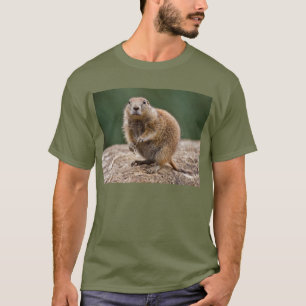 Camiseta T curioso do cão de pradaria