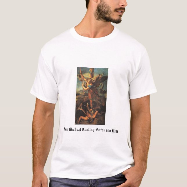 Camiseta T curto da Capa de St Michael (Frente)