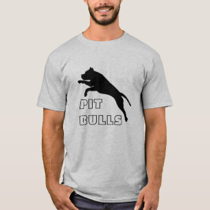Camiseta T curto da Capa do pitbull - promova poços