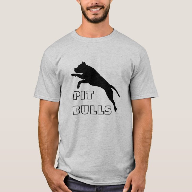 Camiseta T curto da Capa do pitbull - promova poços (Frente)