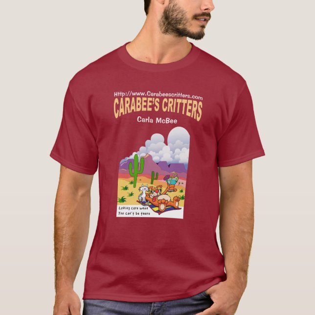Camiseta T curto marrom (Frente)