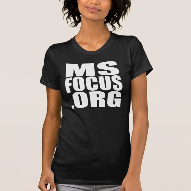 Camiseta T curto-sleeved de msfocus.org das senhoras (Frente)
