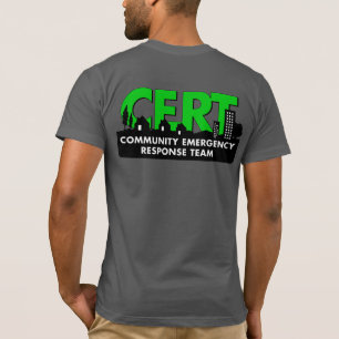 Camiseta T curto superior da Capa do CERT