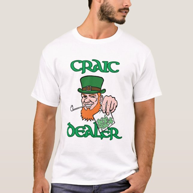 Camiseta T customizável do negociante de Craic para o dia (Frente)