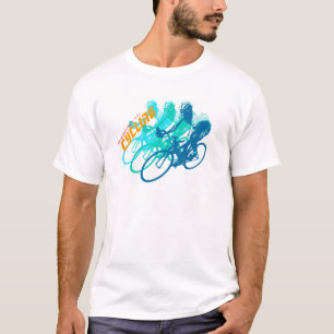 Camiseta T da arte do ciclismo. Inteiramente customizável!