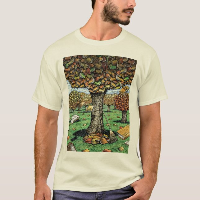 Camiseta T da árvore do livro (Frente)