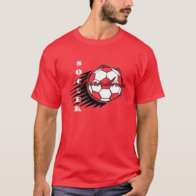 Camiseta T da avó do futebol (Frente)