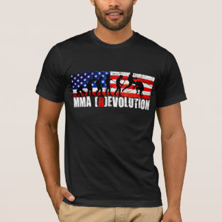 Camiseta T da bandeira americana da carta da evolução do
