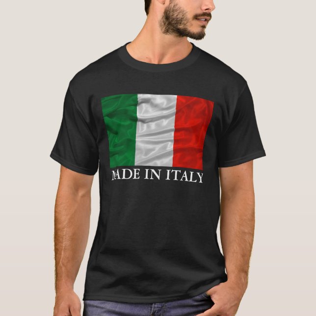 Camiseta T da bandeira de Italia (Frente)
