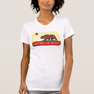 Camiseta T da bandeira do estado das senhoras de Huntington