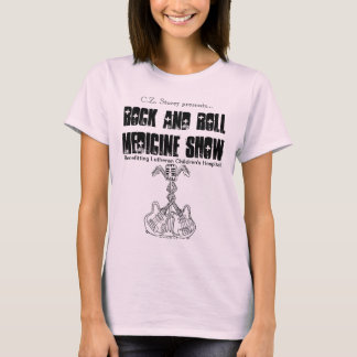 Camiseta T da boneca da mostra da medicina do rock and roll