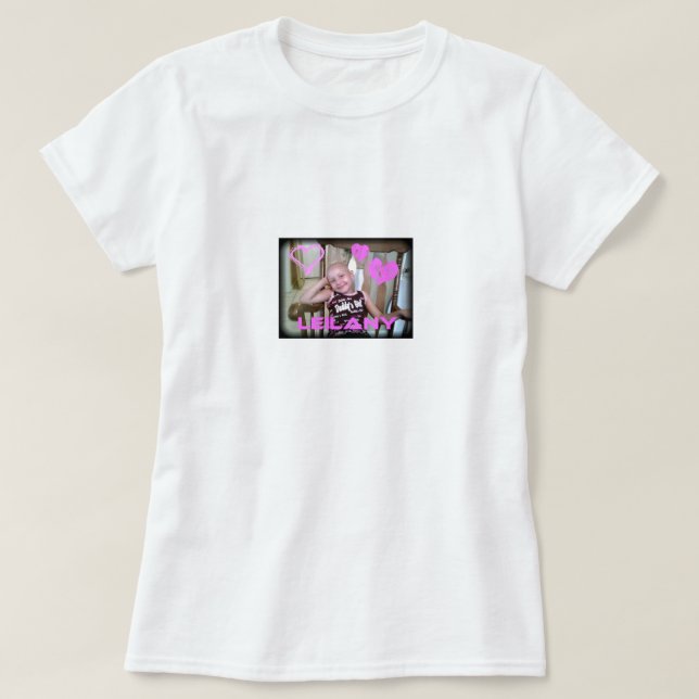 Camiseta T da boneca das mulheres da causa de Leilany (Frente do Design)
