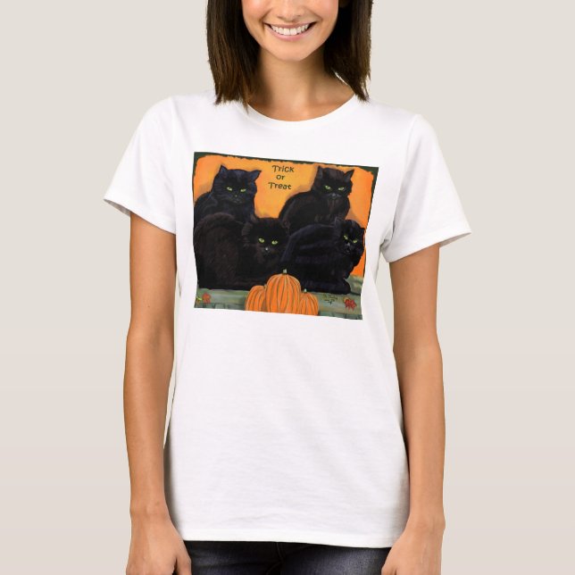 Camiseta T da boneca das mulheres do Dia das Bruxas dos (Frente)