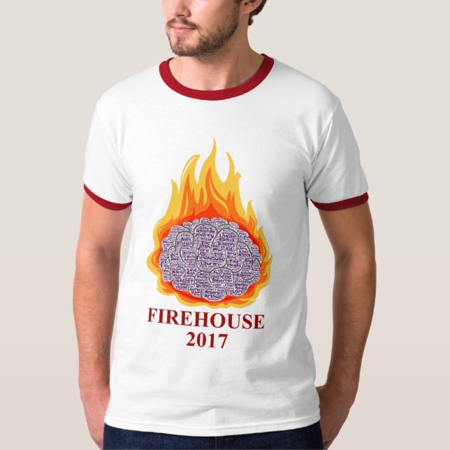 Camiseta T da campainha de 2017 homens flamejantes do (Frente)