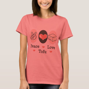Camiseta T da campainha do Tofu do amor da paz