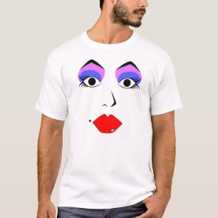 Camiseta T da cara do arrasto