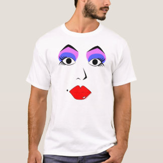 Camiseta T da cara do arrasto