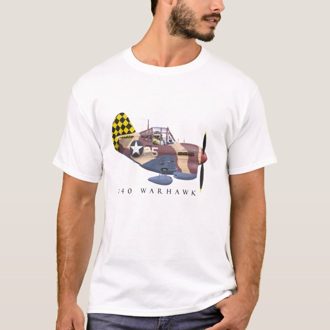 Camiseta T da cauda do verificador P-40 (Frente)