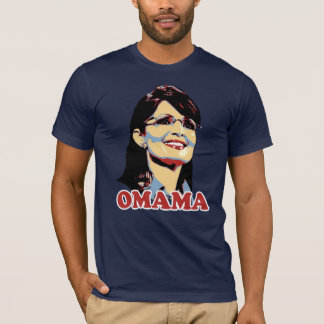 Camiseta T da cor de Sarah Palin Omama