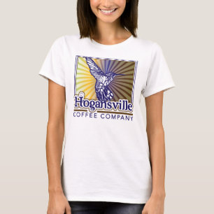 Camiseta T da correia de espaguetes das senhoras do café d