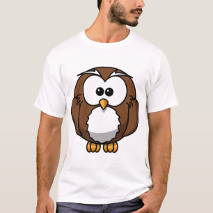 Camiseta T da coruja dos desenhos animados